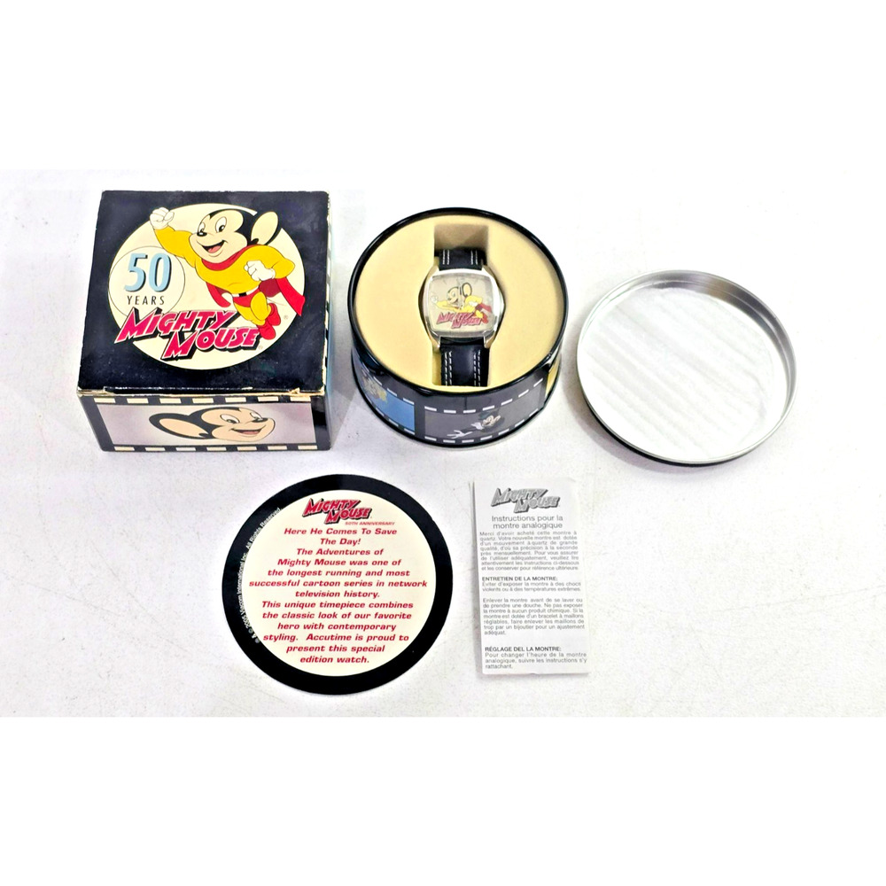 Mighty Mouse 50 Year Anniversary Watch NOS